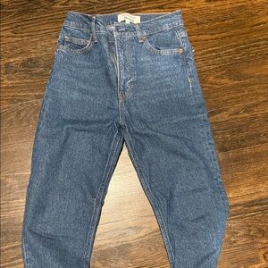 reformation Liza high rise straight Blue Jeans